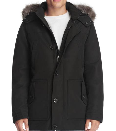 michael kors winterjacke herren|michael kors jacket black.